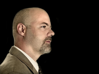 Obraz premium businessman side headshot