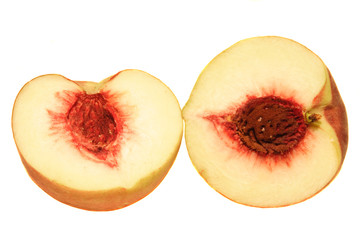 peach cut ijn half