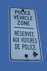 bilingual police vehicle zone