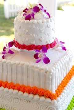 tropical wedding cake