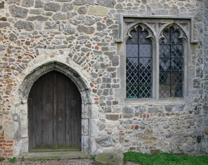 Fototapeta na wymiar church door and window