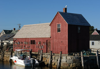Fototapeta na wymiar old fishing shack motif number one