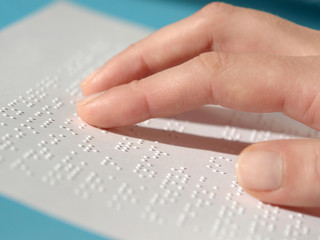 braille reading - obrazy, fototapety, plakaty