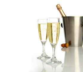 celebration with champagne