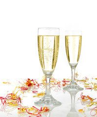 celebration with champagne