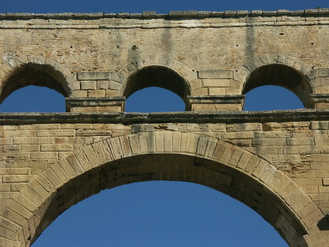 d&eacute;tail du pont du Gard