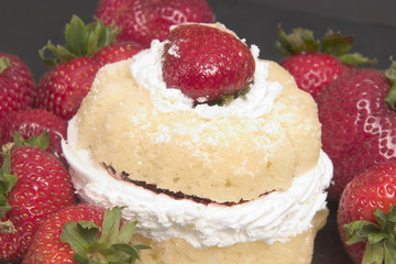 delicious strawberry shortcake pastry