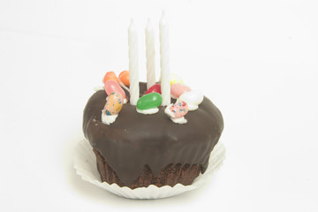 birthday chocolate fudge cupcake