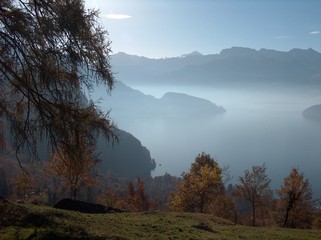 blick von den rigi-lehnen zum vierwaldstättersee
