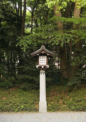 light lamp in yoyogi park in tokyo japan