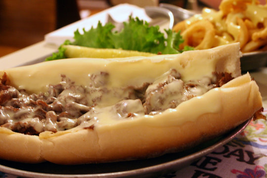 cheesesteak and cheese fries