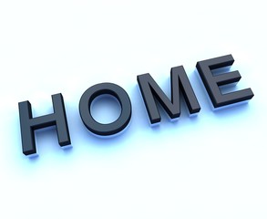 home 3d sign