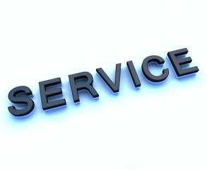 service 3d sign