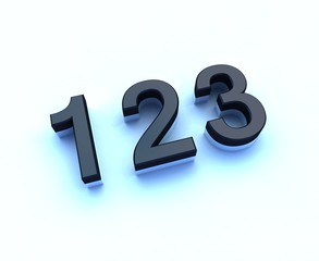 123 3d sign