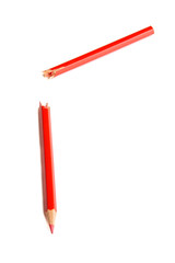 it is a broken red pencil