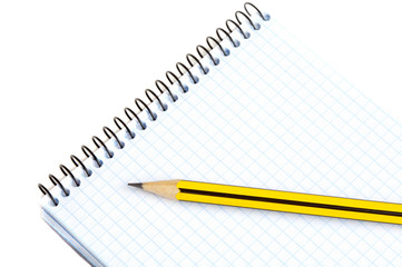 notebook and pencil