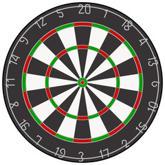 an illustration of a dartboard