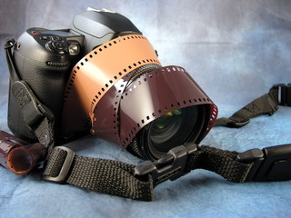 camera strap and film