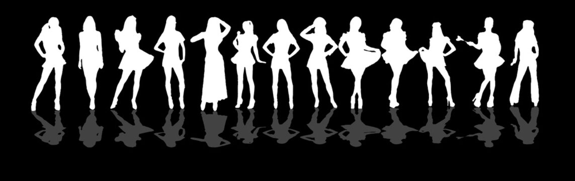 women silhouette blk