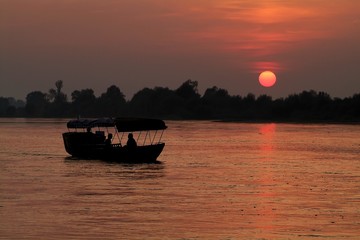river,boat,sunset 2