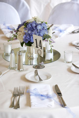 dining table set for a wedding or corporate event