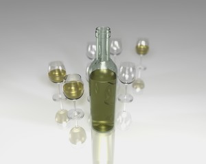 wine bottle with depth © Milan J.