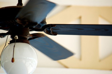 ceiling fan with light - obrazy, fototapety, plakaty