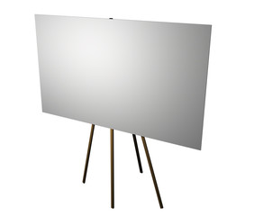 easel with blank sign prespective
