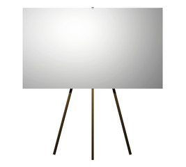 easel with blank sign