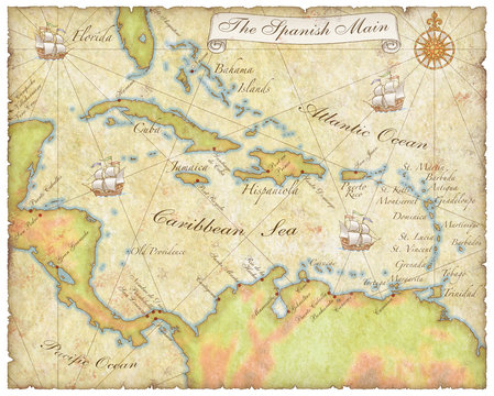Fototapeta spanish main map