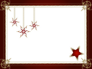 christmas stars with decorative border
