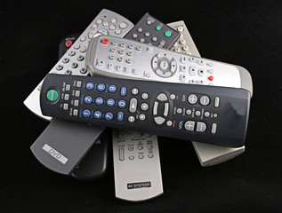 remotes on black