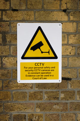 closed circuit tv warning sign