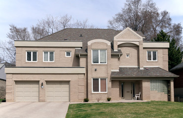 modern brick two storey house
