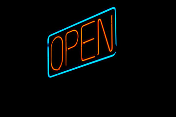 open sign