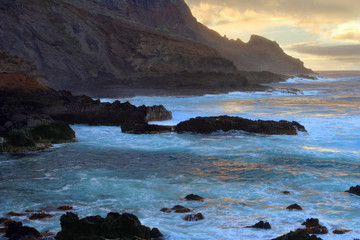 stormy ocean coast