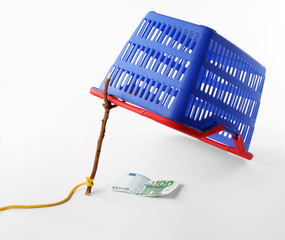shopping basket - consumer trap concept