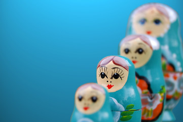 blue russian dolls