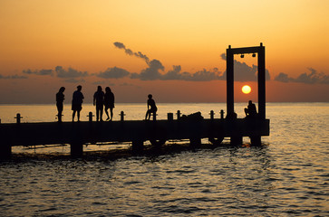sunset dock