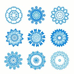 christmas blue snowflakes