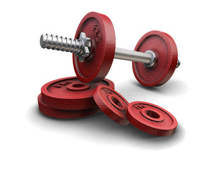 Obraz na płótnie Canvas weight lifting weights