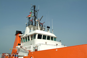 details of cargo ship moored in port