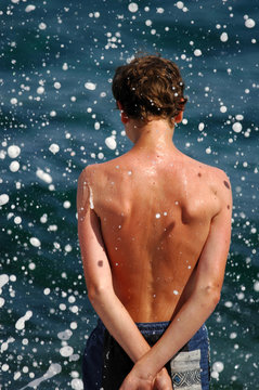 boy on the beach