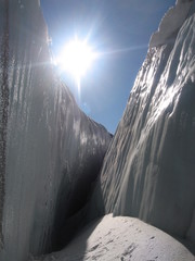 inside a crevasse
