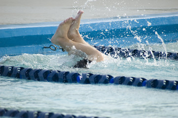 swimmer with a kick