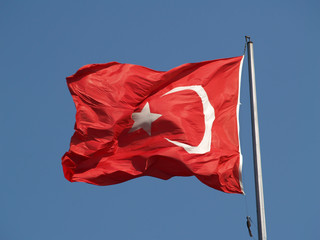 Naklejka na ściany i meble bandera de turquia