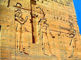 Fototapeten fresque en egypte avec horus © lustil