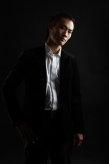 Fototapeta premium tough asian businessman