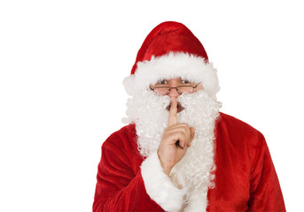 santa claus on white with path