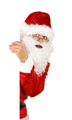 santa claus on white with path